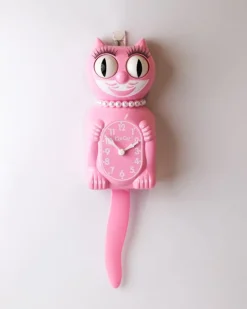 Kit Cat Klock Pink Satin Lady Kit-Cat Klock | Home Decor