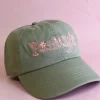 Pinky's Cap - Pink on Green | Hats, Caps & Beanies
