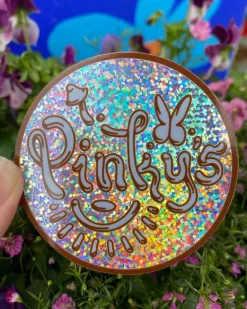 Pinky's Round Sparkly Sticker | Stickers, Stationery & Scrapbooking