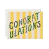 red cap cards - Yellow Stripes Congratulations Greeting Card | Congratulations Cards | Cards