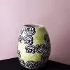 Rittle King - Large Vase - Faces - Green and Black | Vases | Objects