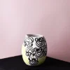 Rittle King - Small Vase - Faces - Green and Black | Vases | Objects