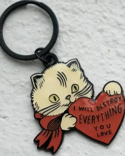 Stay Home Club - Destroy Cat Keychain | Stickers, Stationery & Scrapbooking