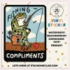 Stay Home Club - Fishing For Compliments Vinyl Sticker | Stickers, Stationery & Scrapbooking