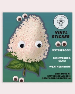 Stay Home Club - Googly Hydrangea Vinyl Sticker | Stickers, Stationery & Scrapbooking