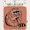 Stay Home Club - Scrappy Raccoon Vinyl Sticker | Stickers, Stationery & Scrapbooking