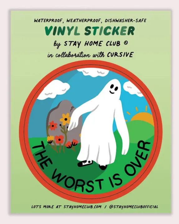 Stay Home Club - The Worst Is Over Vinyl Sticker | Stickers, Stationery & Scrapbooking