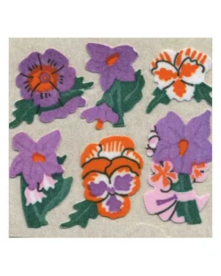 Sticker Magic Stickermagic - Furry Tear-off Stickers Square - Pansies | Kids Kids Craft & Activities | Stickers, Stationery & Scrapbooking