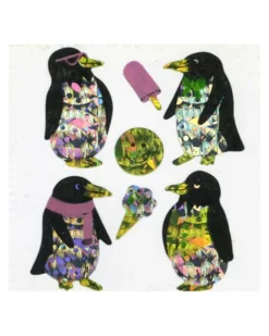 Sticker Magic Stickermagic - Prismatic Tear-off Stickers - Penguins with Ice Cream | Stickers, Stationery & Scrapbooking