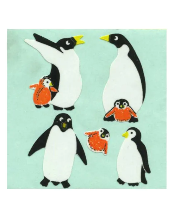 Sticker Magic Stickermagic - Tear-off Stickers Square - Penguin Family | Stickers, Stationery & Scrapbooking