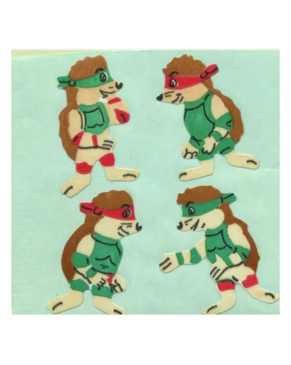 Sticker Magic Stickermagic - Tear-off Stickers Square - Ninja Hedgehogs | Stickers, Stationery & Scrapbooking
