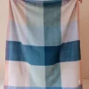 TBco - Recycled Wool Blanket in Apricot Frame Check | Blankets, Throws & Cushions