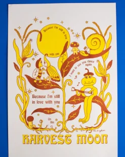 Tom Bingham - A3 Risograph Print - Harvest Moon | Art & Prints