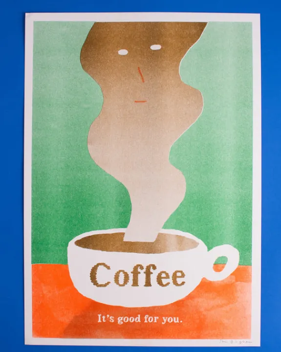 Tom Bingham - A3 Risograph Print - Coffee | Art & Prints