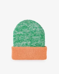 VERLOOP | knits Verloop Knits - Colourblock Plush Knit Beanie - Kelly White | Hats, Caps & Beanies | Accessories & Clothing