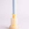 Warren u0026 Laetitia Warren & Laetitia - Double Candle Holder (Tall) - Pastel Yellow | Candles & Holders