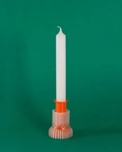 Warren u0026 Laetitia Warren & Laetitia - Double Candle Holder -Tall - Orange | Candles & Holders