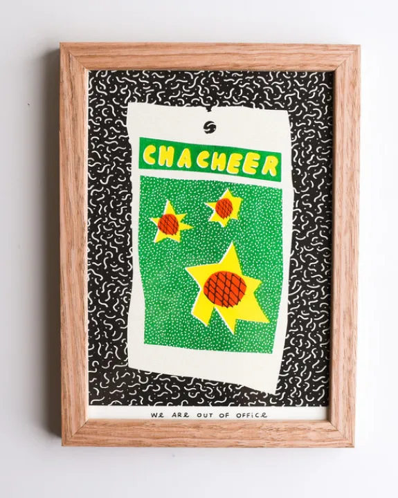we are out of office - FRAMED Riso Print - A Colourful Bag of Sunflower Seeds | Art & Prints | Home Decor