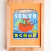 we are out of office - Raw Ash FRAMED Riso Print - Canned Cherries | Fun Things For The Kitchen | Art & Prints
