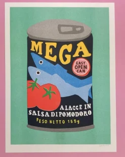 we are out of office - Riso Print - Can of Mega Sardines 30x40cm | Art & Prints