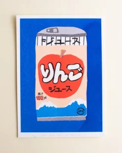 we are out of office - Riso Print - Small Can of Japanese Apple Juice | Art & Prints