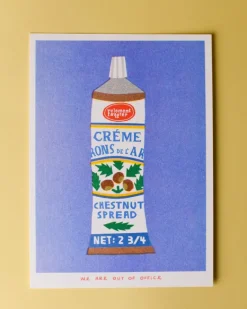 we are out of office - Riso Print - A tube of chestnut spread | Art & Prints