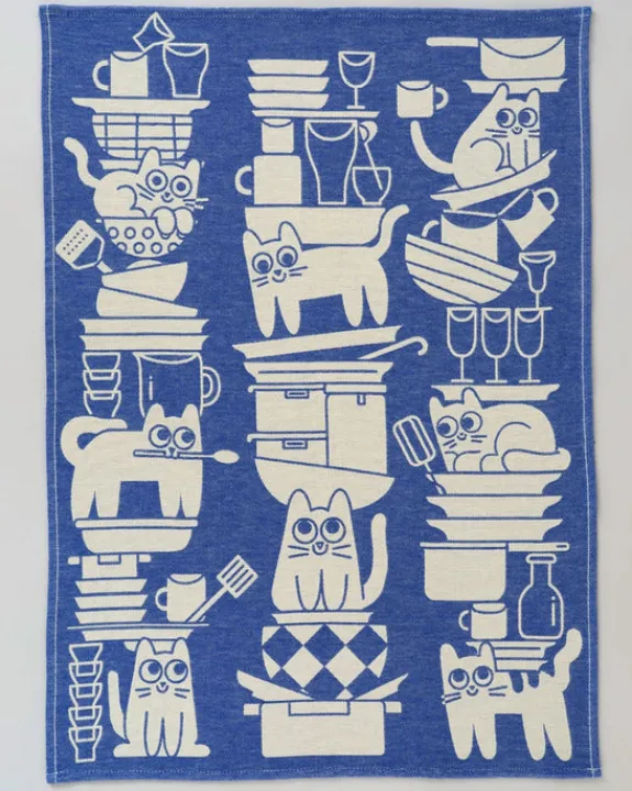 Wrap - Tea Towel - Kitchen Cats | Tea Towels & Oven Mitts | Fun Things For The Kitchen